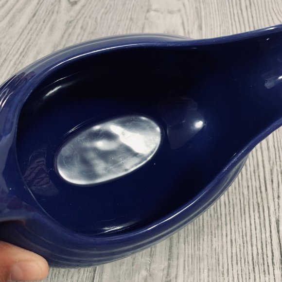Vintage Fiesta ware USA Dark  Blue Gravy Boat Bowl - Picture 6 of 13